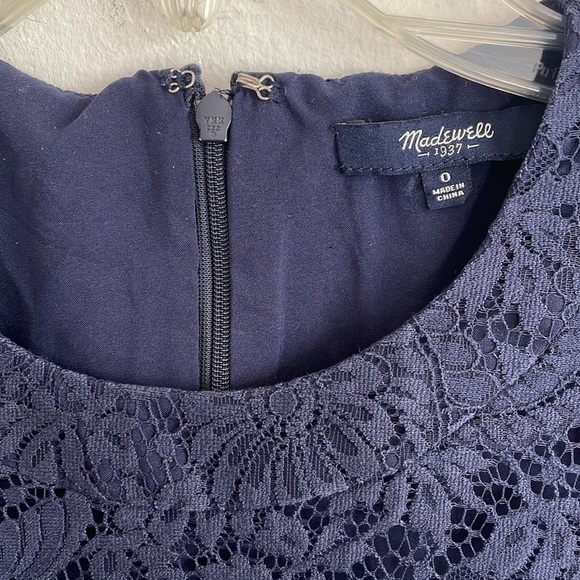 Madewell Navy Blue Lace Dress, Size 0 - Picture 4 of 6